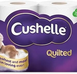 Alternative view of Cushelle Quilted 3-Ply Double Size 50% Longer Soft Absorbent Rolls 32 Pack – 236 Sheets p/roll & HOT Logo Sticker – Sold by HOUSE OF TAPES